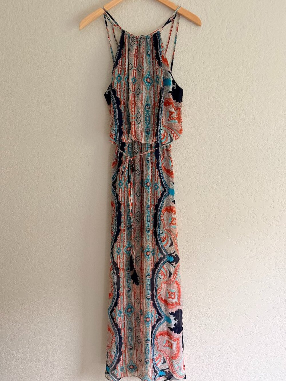 Bisou Bisou, long dress, mini lining, size 4